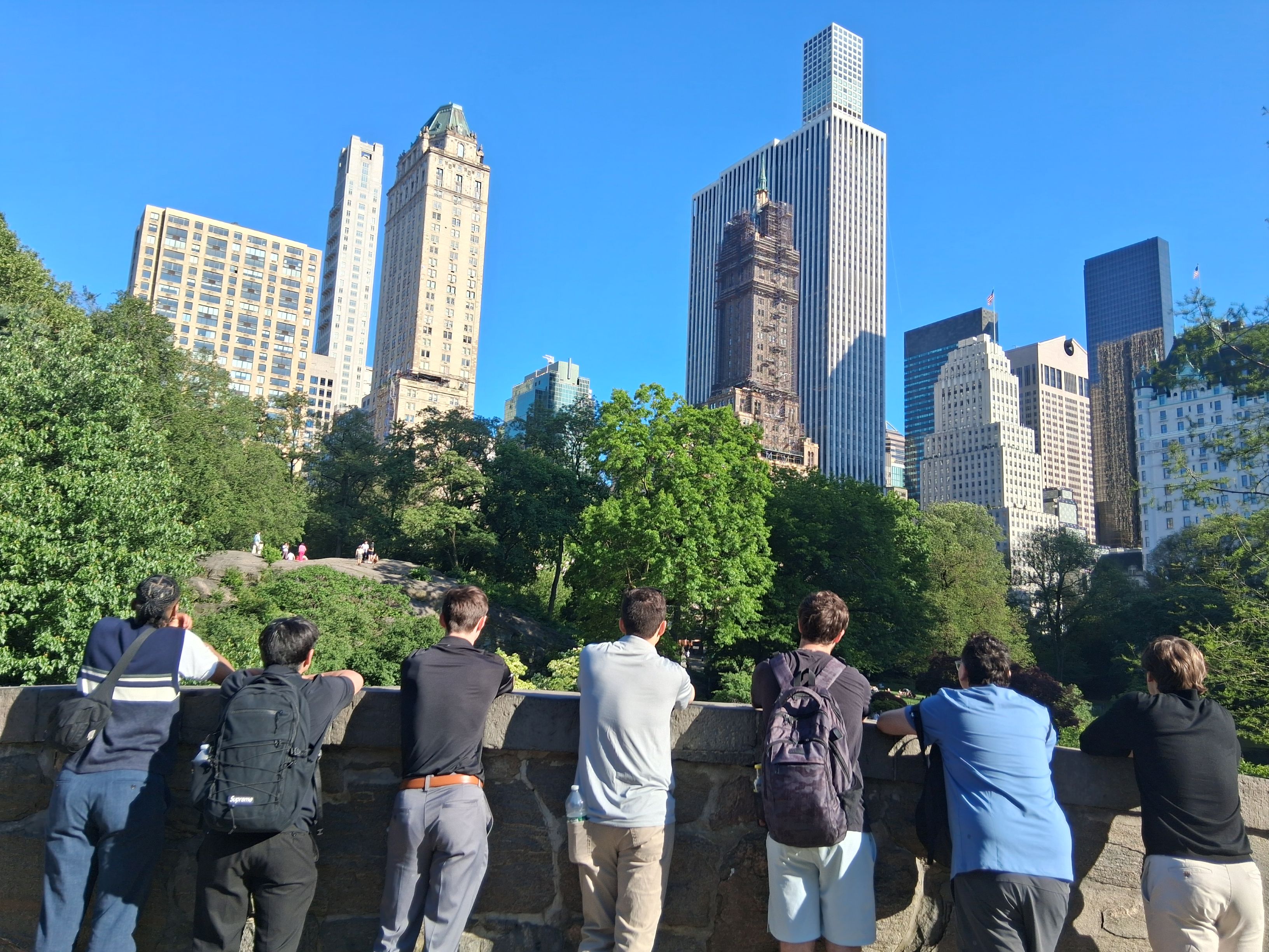 ellc students looking at NYC from Central Park