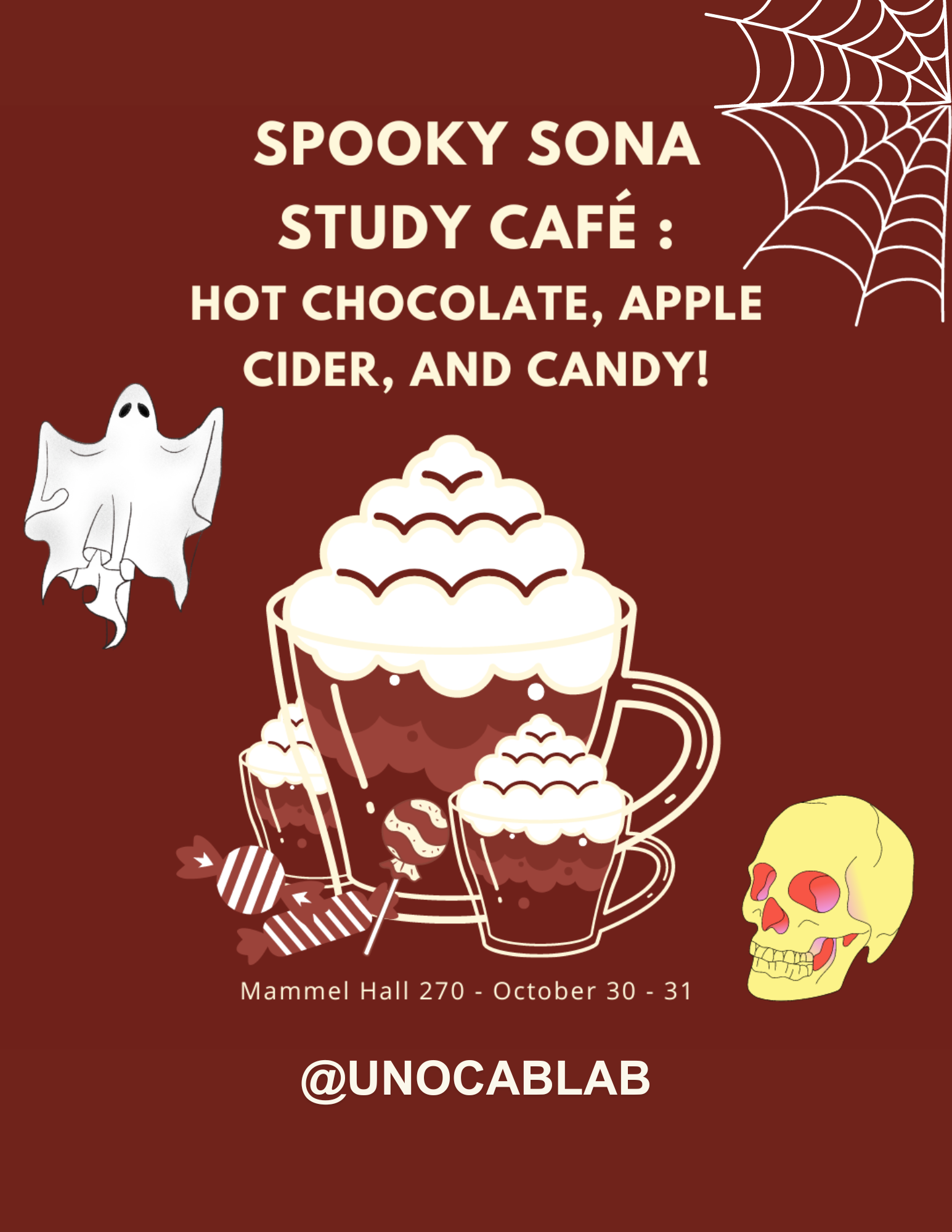 spooky sona study cafe october 30th and 31st