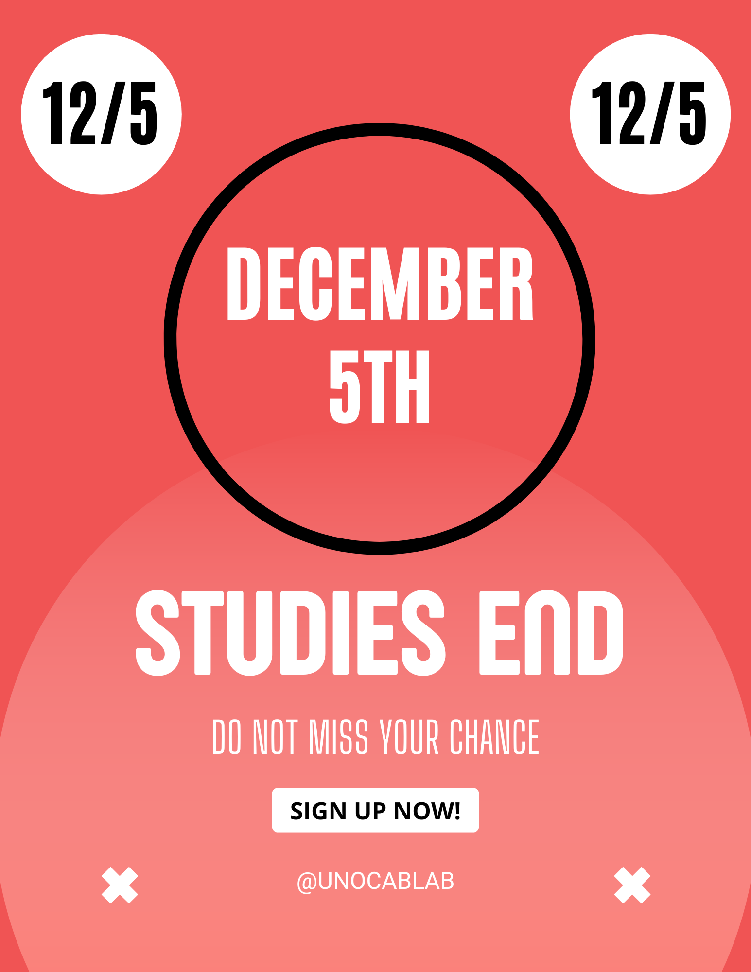 CAB Lab studies end december 5th