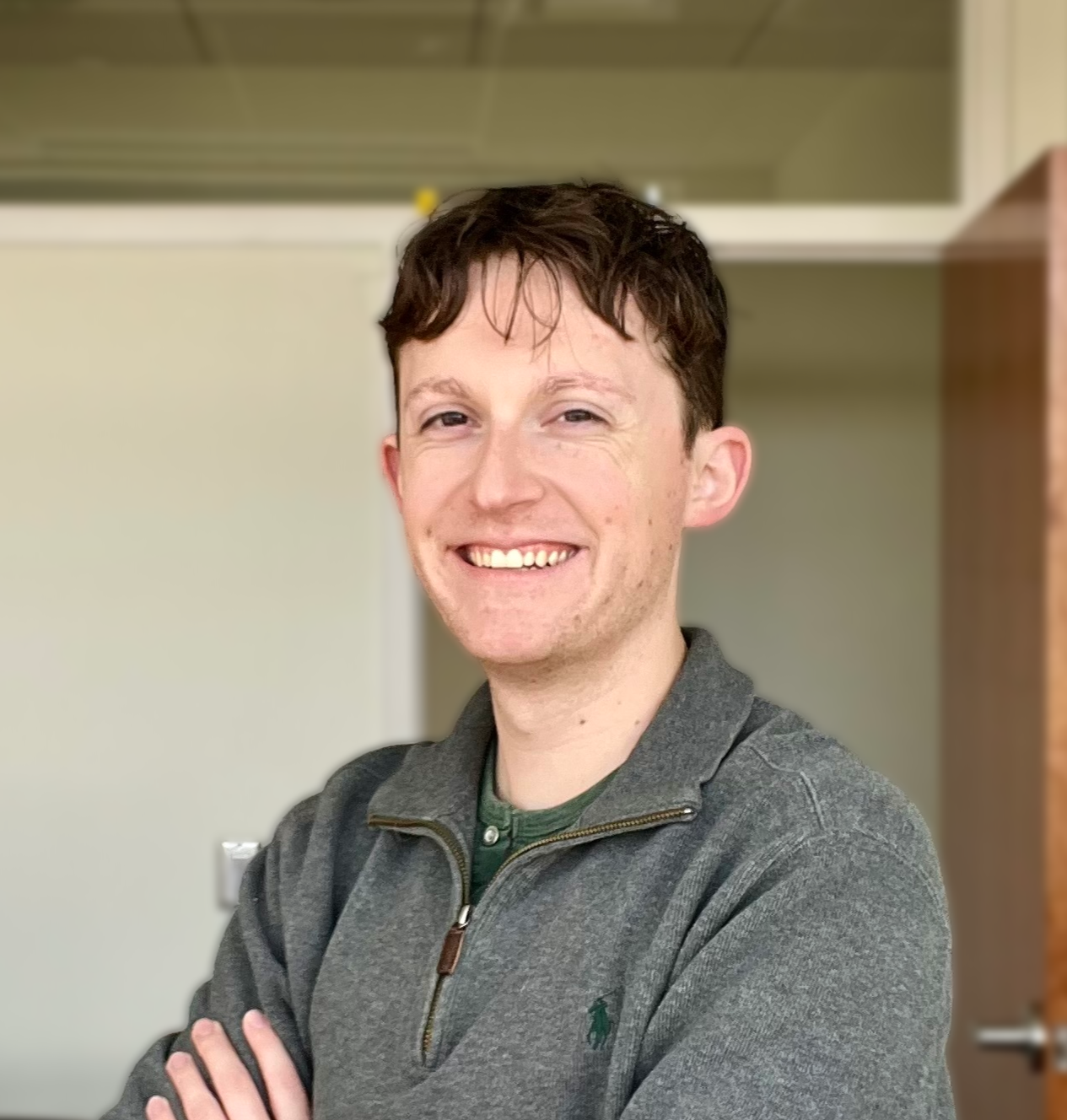 Photo of a Graduate Research Assistant, Jared Dingman at the CAB Lab