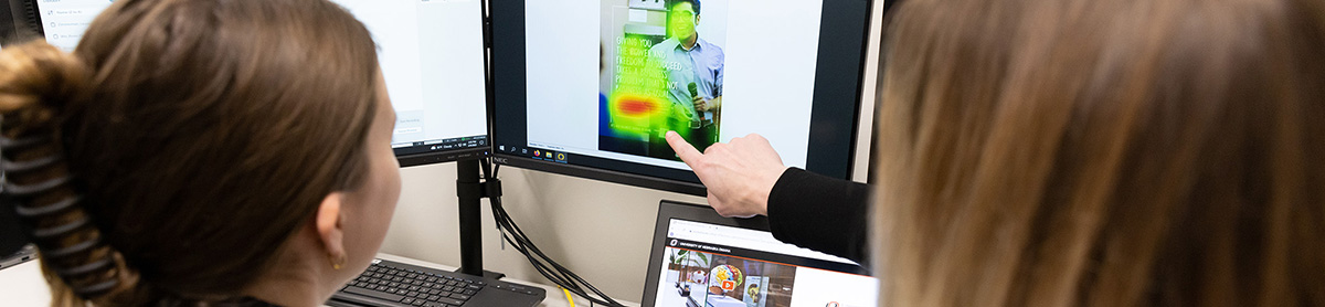 Students using the CAB Lab for visual heatmaps.