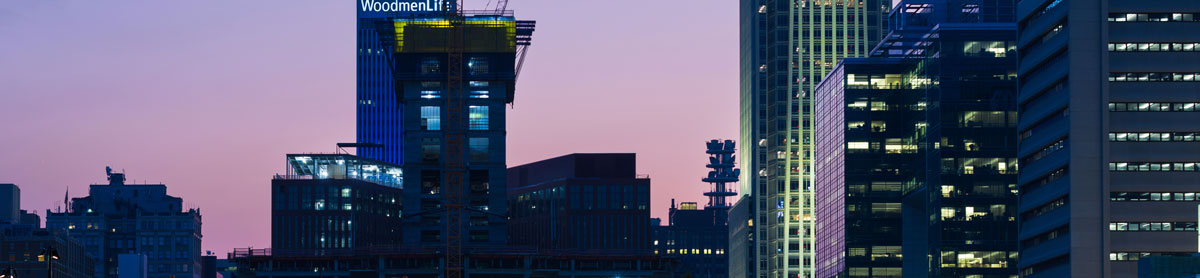 Skyline of downtown Omaha.