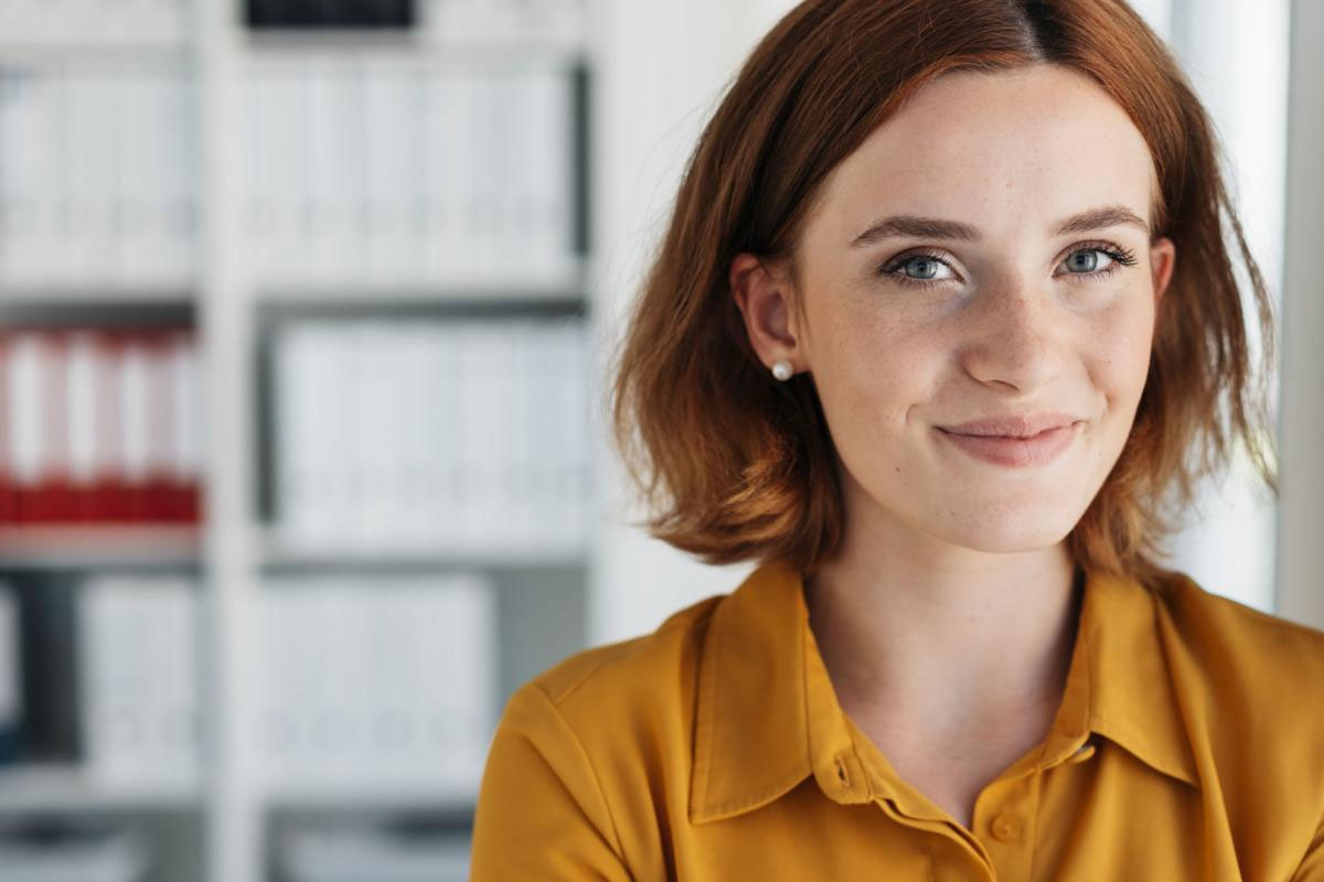 woman smiling