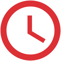 clock item in red color