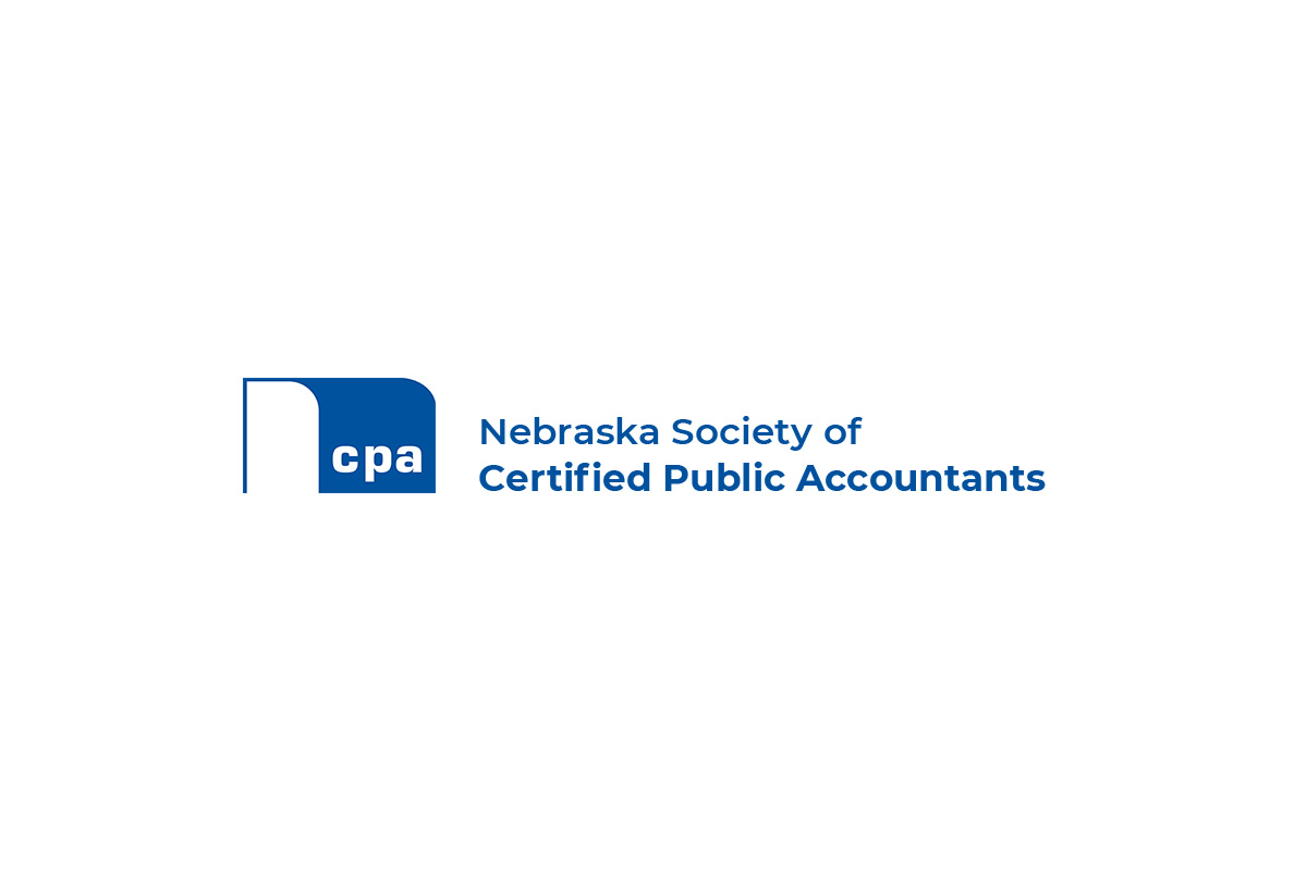 Logo of the Nebraska Society of Certified Public Accountants. The design features a blue square with a white lowercase ‘cpa’ on the left, followed by the organization’s full name in blue text on a white background.
