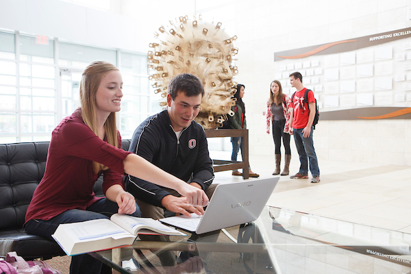 students studying