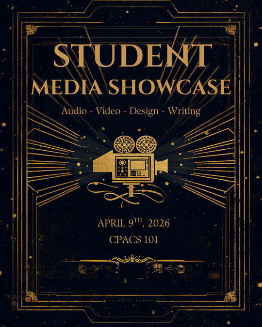 flyer for student media showcase