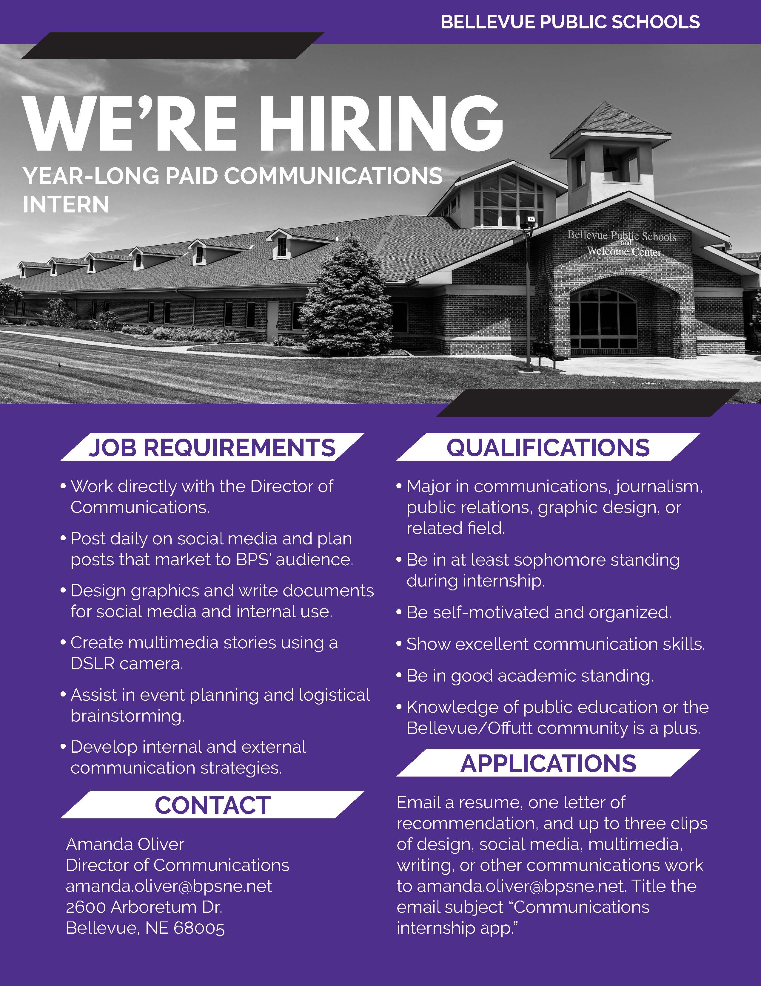 Internships and Job Opportunities School of Communication