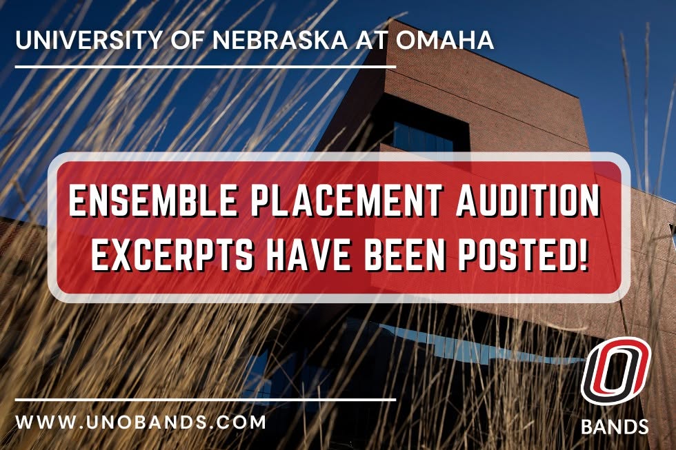 Image announcing large ensemble audition excerpts