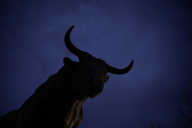 Dark sky hangs over Maverick monument