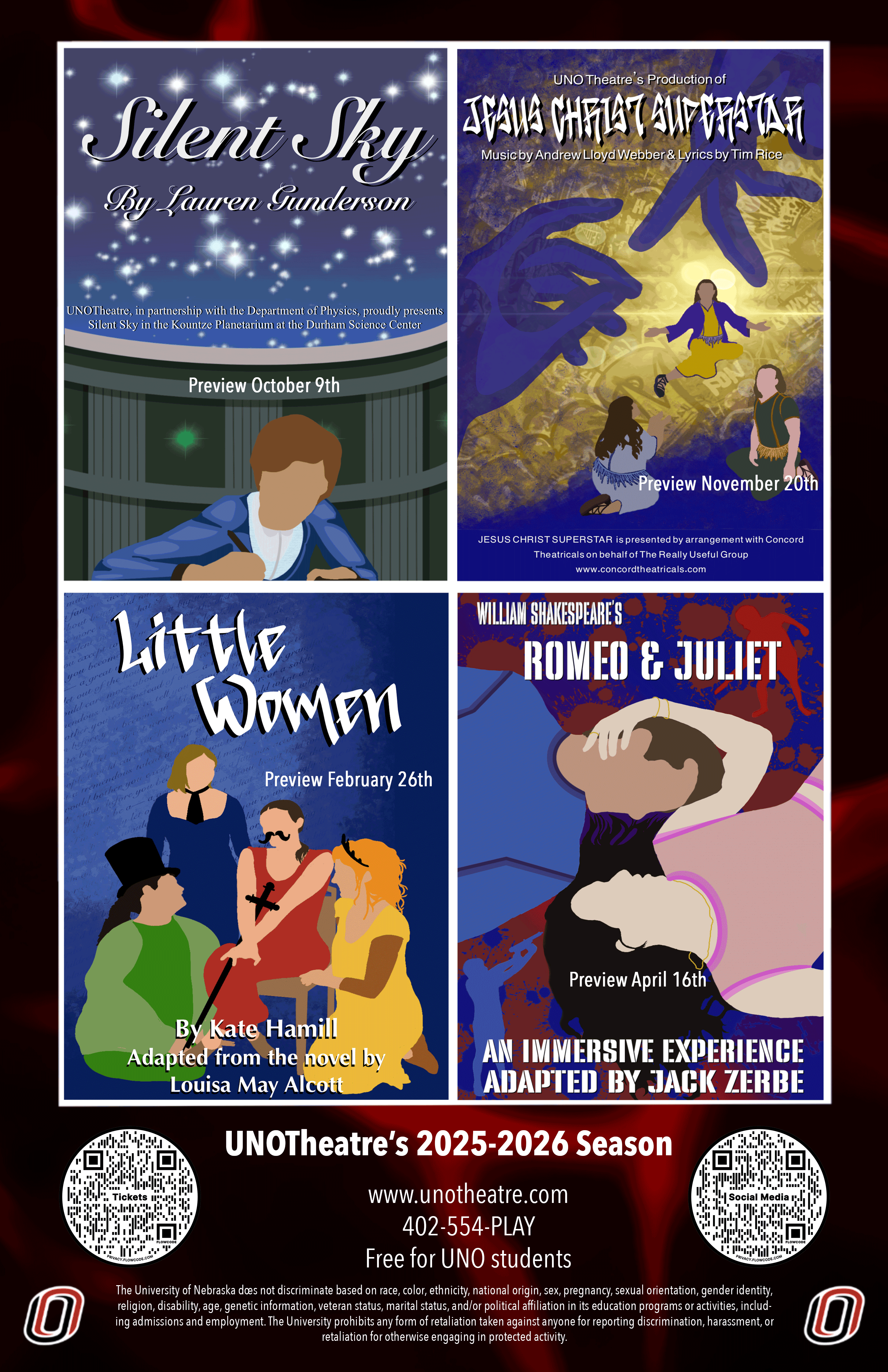 UNOTheatre 2025-2026 Season Poster