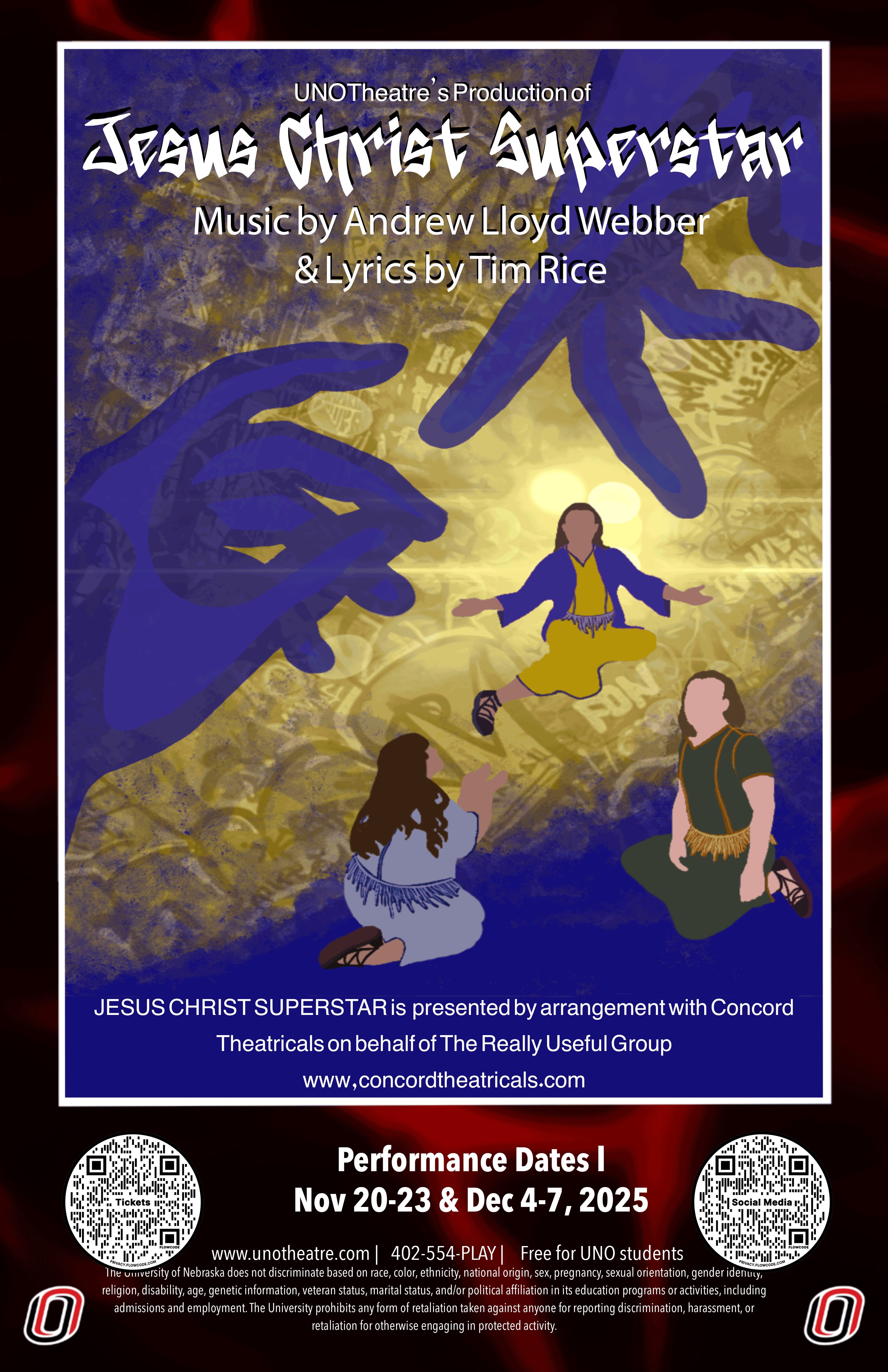 Poster for UNOTheatre Production of JESUS CHRIST SUPERSTAR