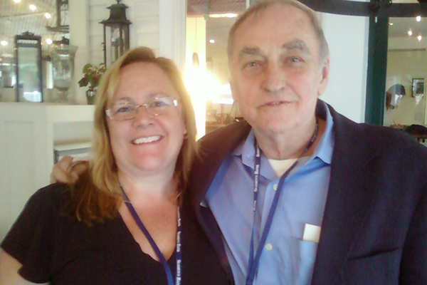 Charlene A. Donaghy and Pulitzer Prize-winning playwright Lanford Wilson at the Provincetown Tennessee Williams Theater Festival