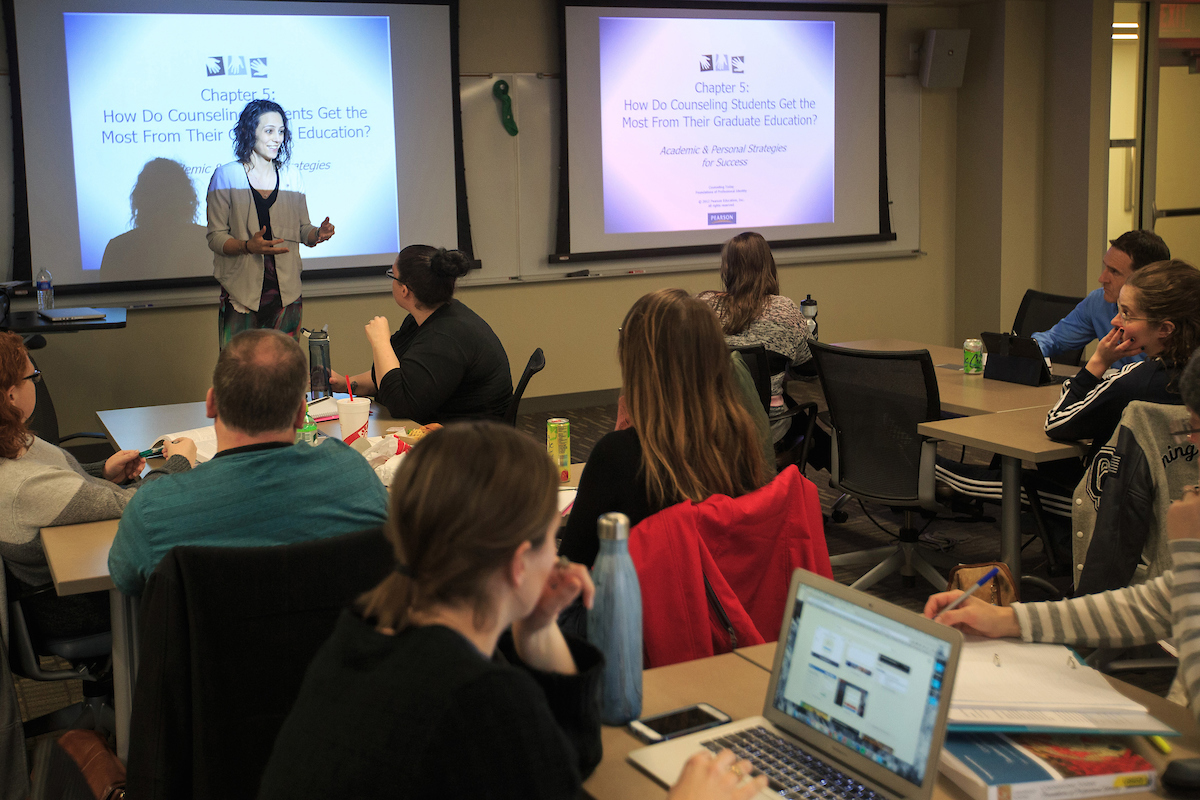 Dr. Ashley Blount in the classroom