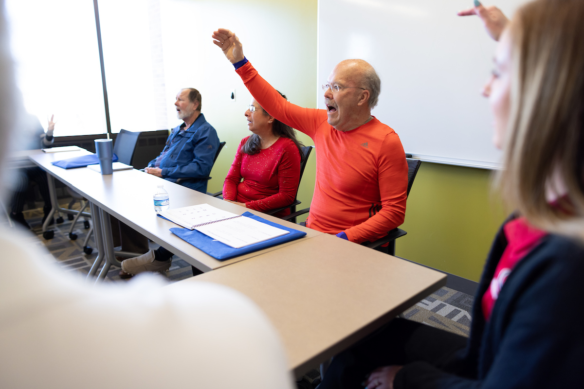 Several clients work with graduate students in the Speech-Language Clinic