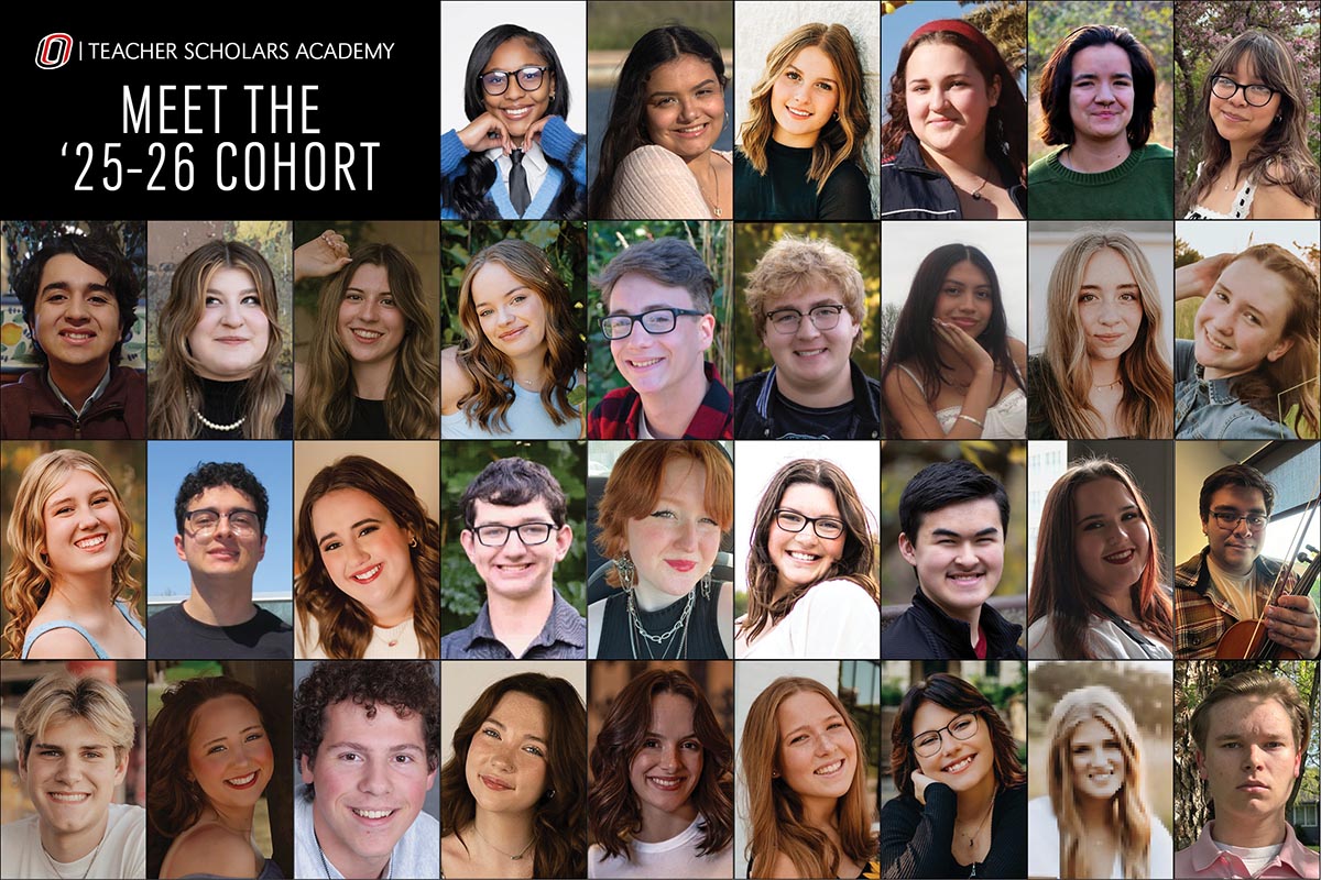 A montage of headshots representing the sixth cohort of the UNO Teacher Scholars Academy