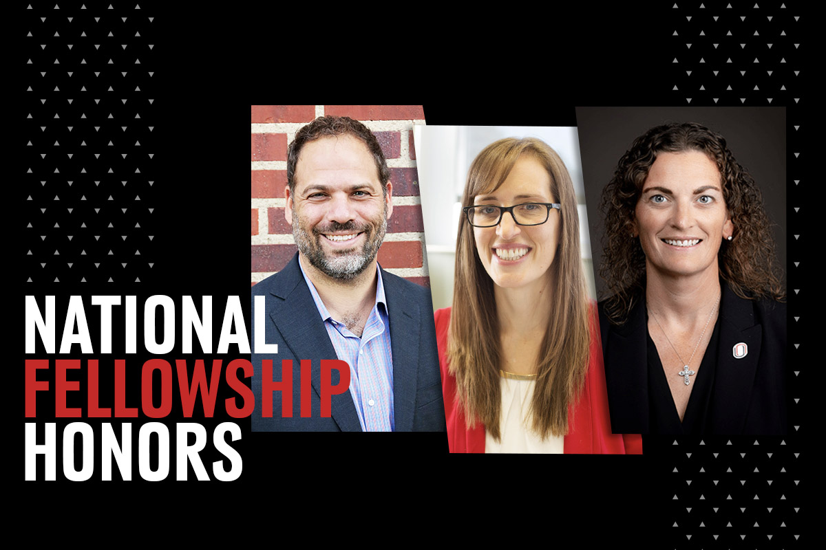 Three headshots with the text: National Fellowship Honors