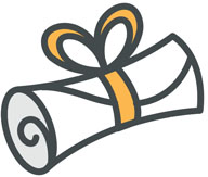 Illustration of a diploma