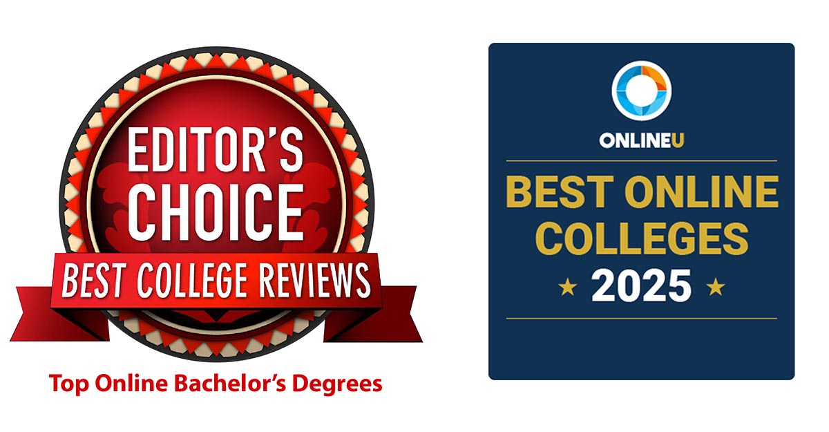 Two badges for best online program recognition