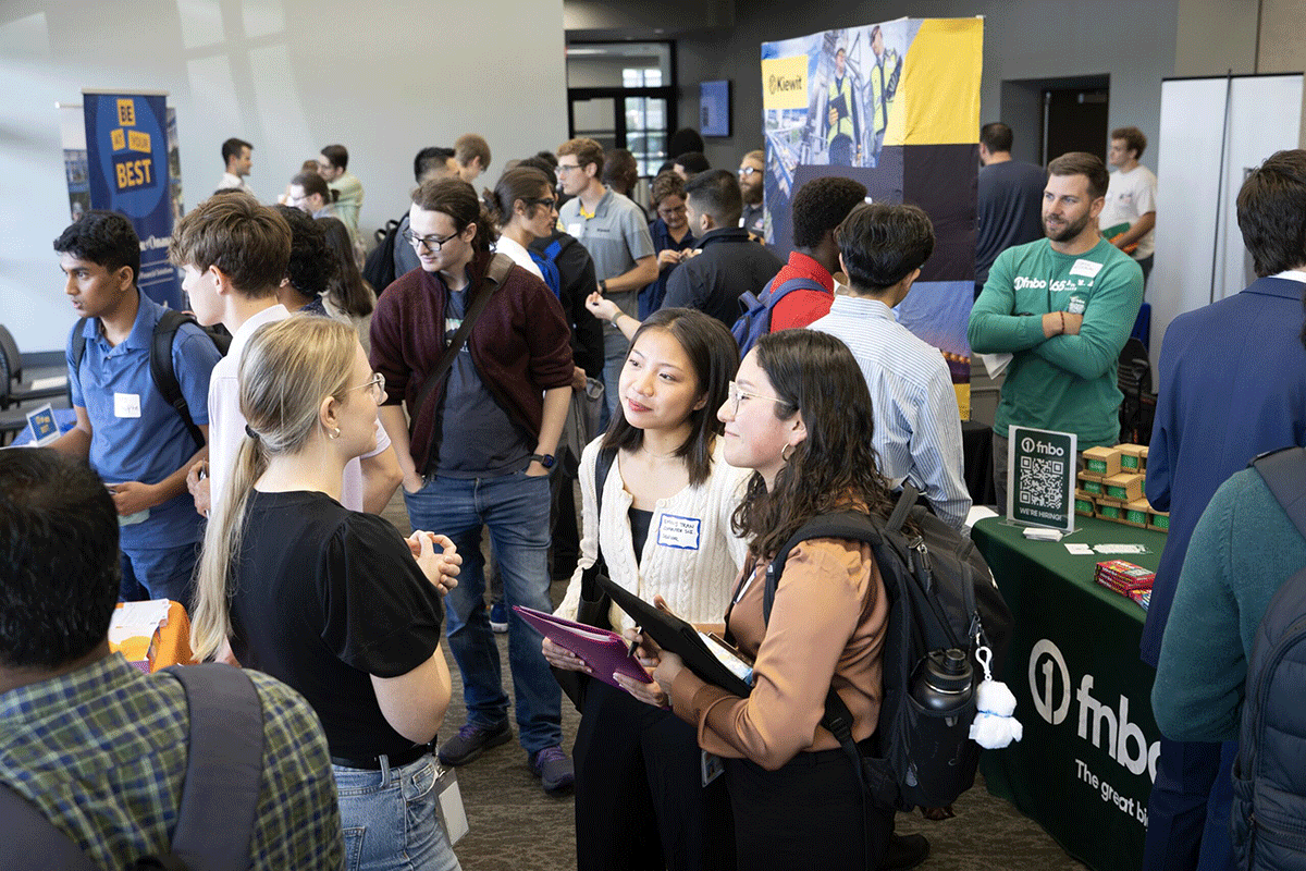The Technology Career and Internship Fair was held at the Peter Kiewit Institute