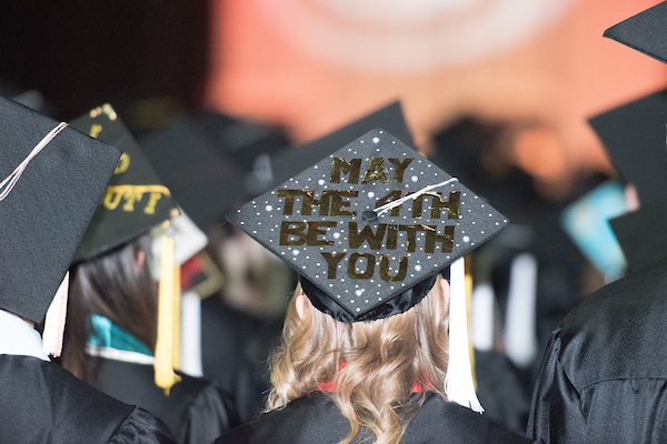 May the Fourth be with you graduation cap.