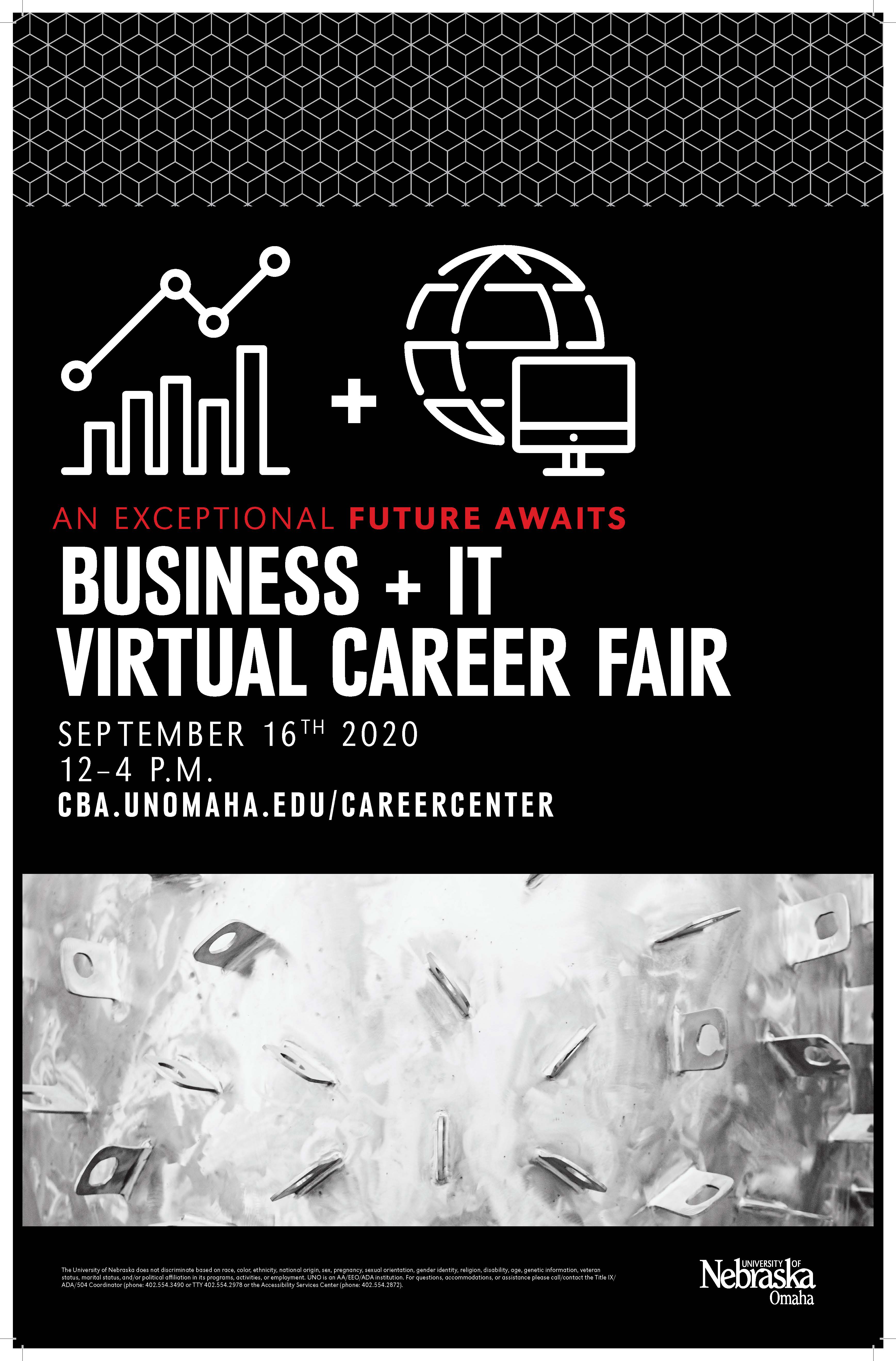 The fall 2020 career fair flyer