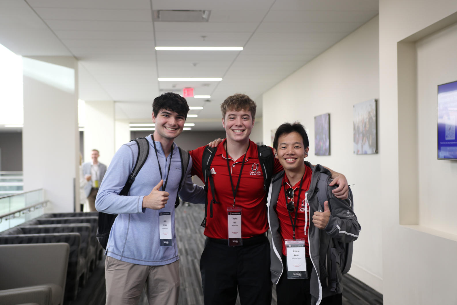 3 Students at the Aviation Career Conference.