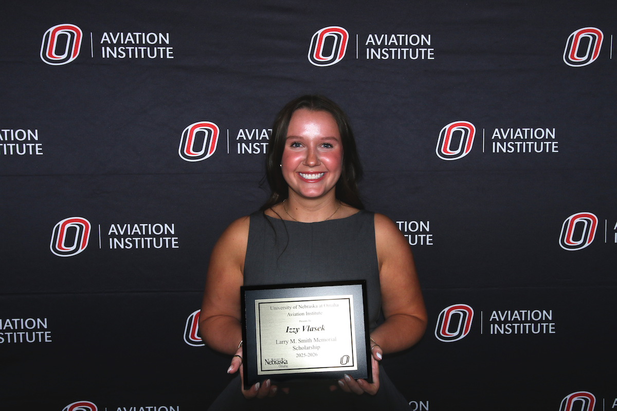 student receiving the Larry M Smith Memorial Scholarship
