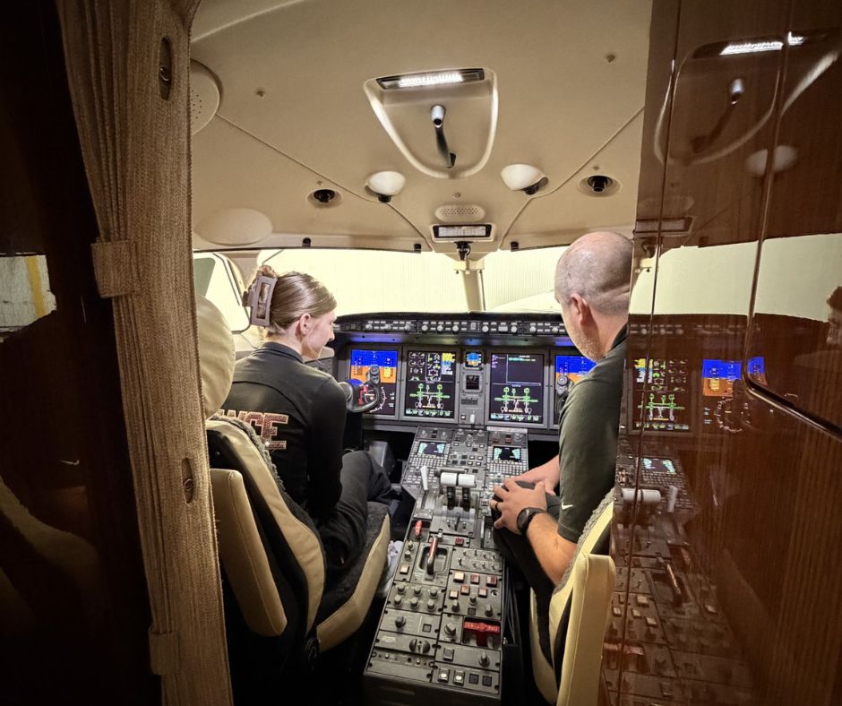 Students at Midwest Aviation. 