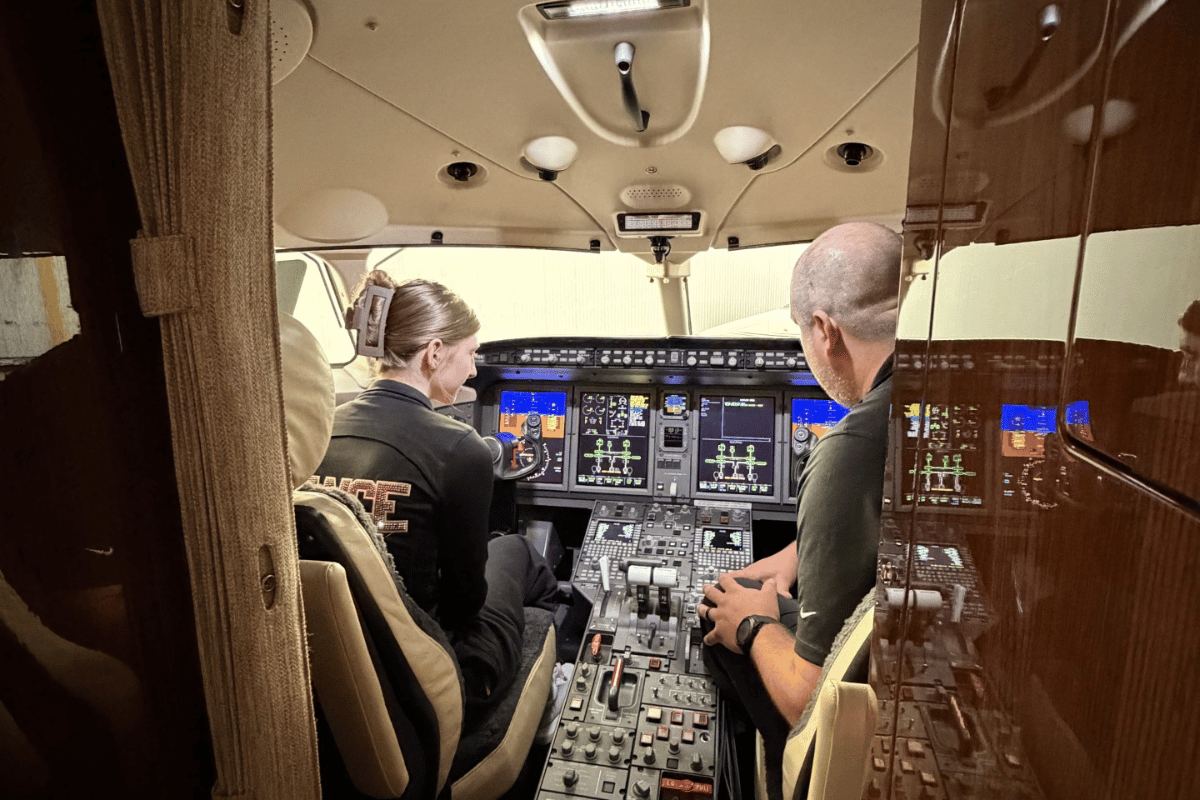 Students at Midwest Aviation. 