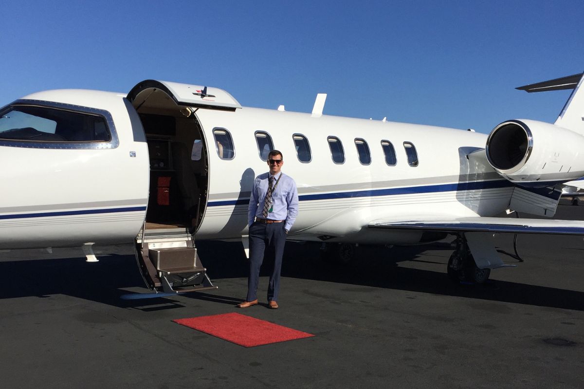 James Slabaugh and airplane