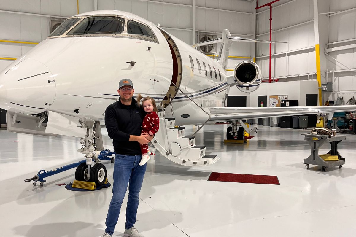 James Slabaugh and daughter