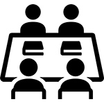 icon of students sitting around a table