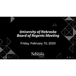 University of Nebraska Board of Regents Meeting