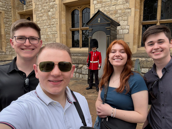 uno student with horse in london