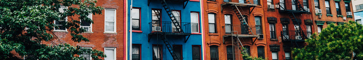 Crowded apartment buildings