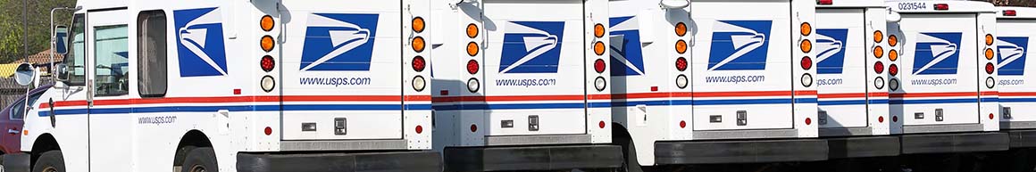 USPS trucks