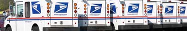 USPS trucks.