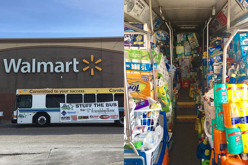StarTran in Lincoln held one of 12 Stuff the Bus events during NPTW. StarTran partnered with Alpha Media, Sam's Club, and Walmart to gather items for Friendship Home of Lincoln, where the donated goods went to help people impacted by domestic violence.