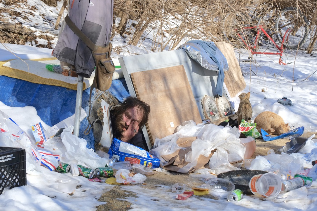 Szto photograph of homeless man.