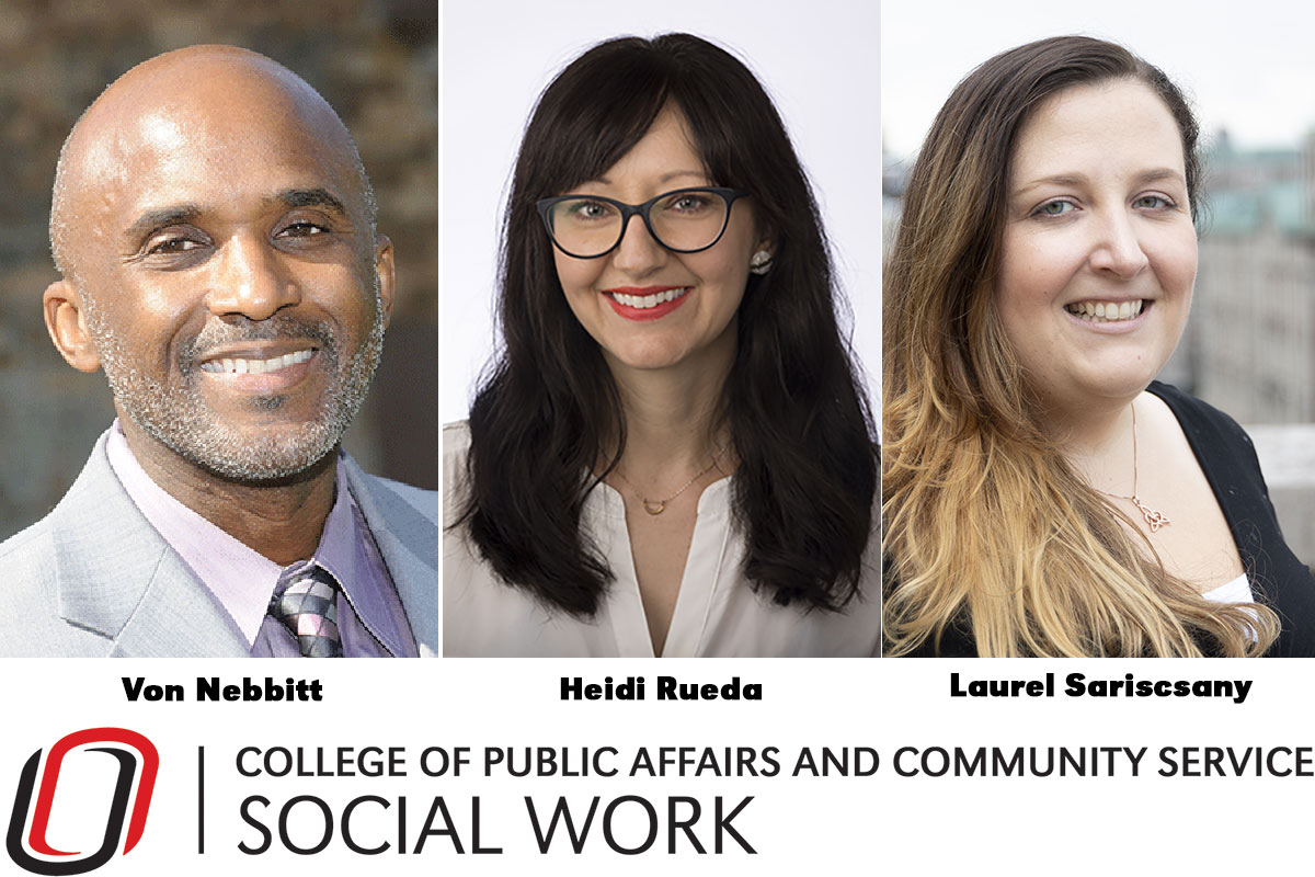 Headshots of Von Nebbitt, Laurel Sariscsany, and Heidi Rueda