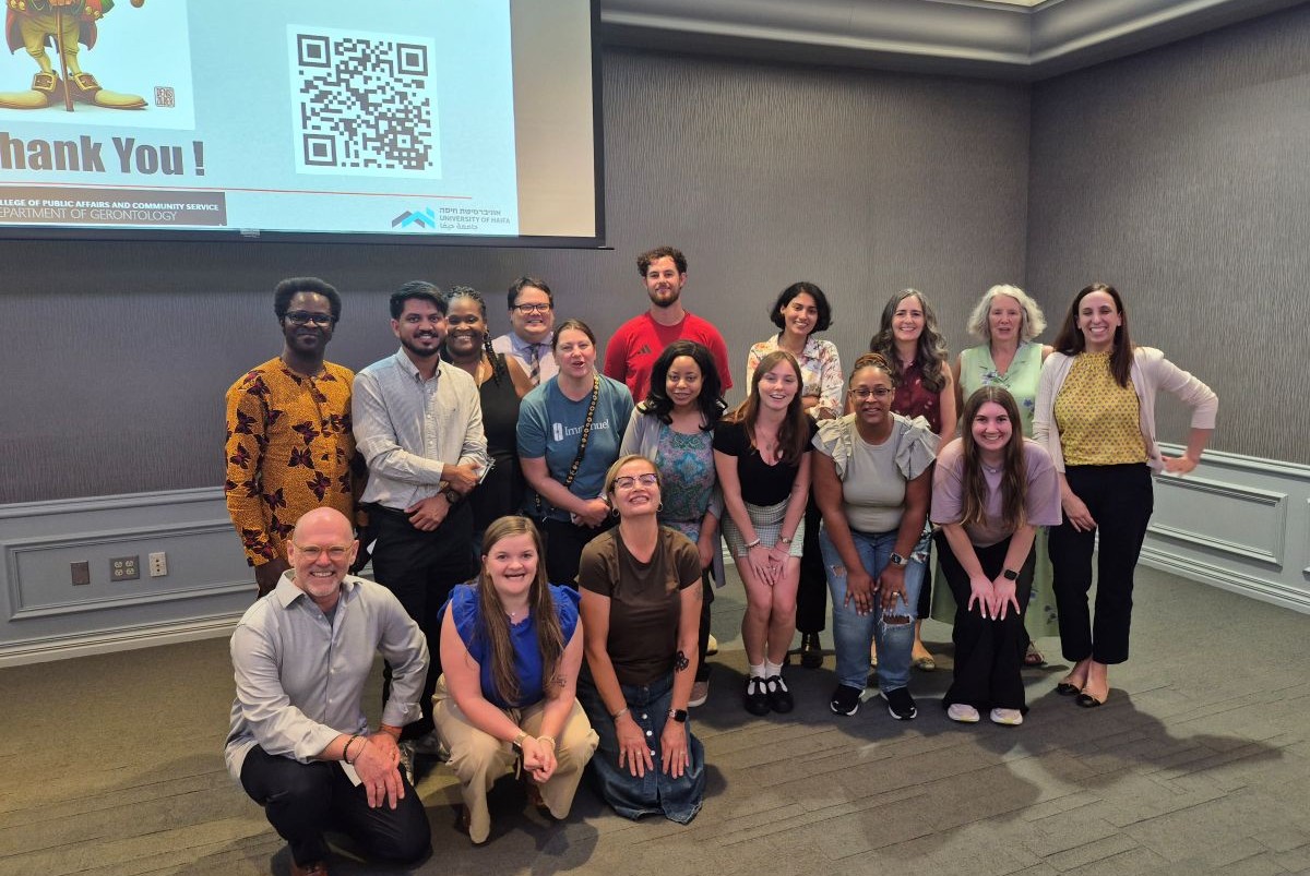 Professor Issi Doron with a group of gerontology students.