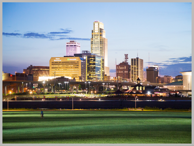 City scape of Omaha, NE.