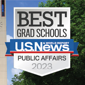 US News & World Report badge for Best Grad Schools Public Affairs 2023