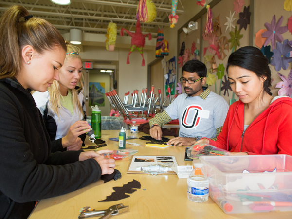 Nonprofit Management Minor students collaborating.