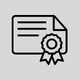 Certificate icon.