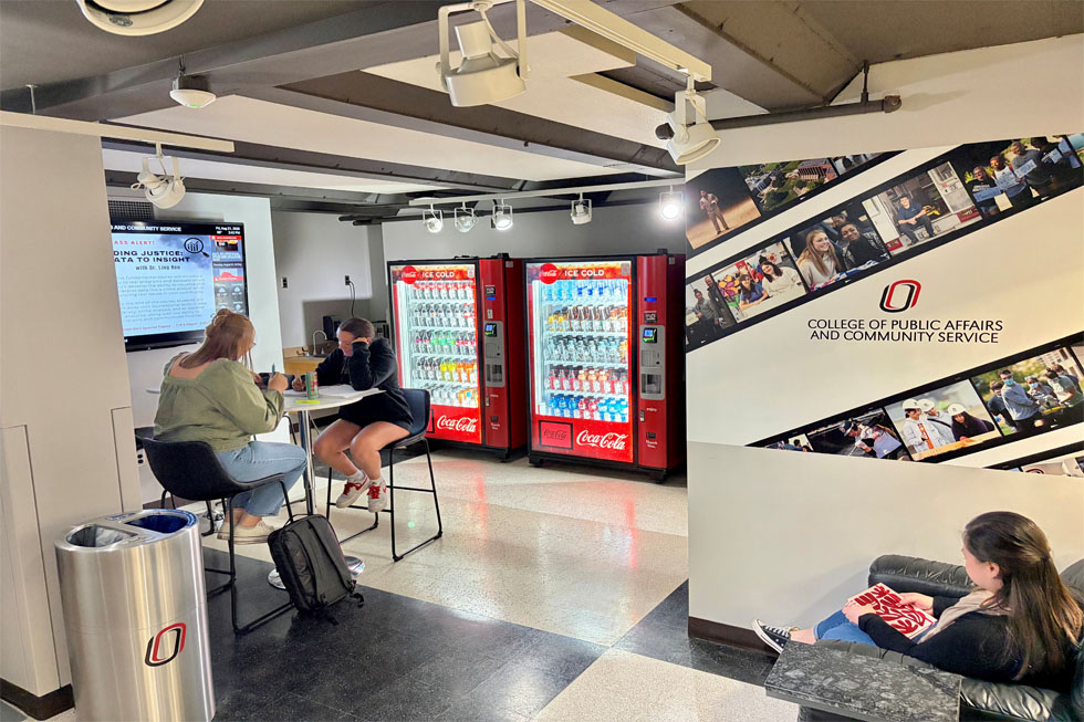 Student Lounge located on first floor room 132F.