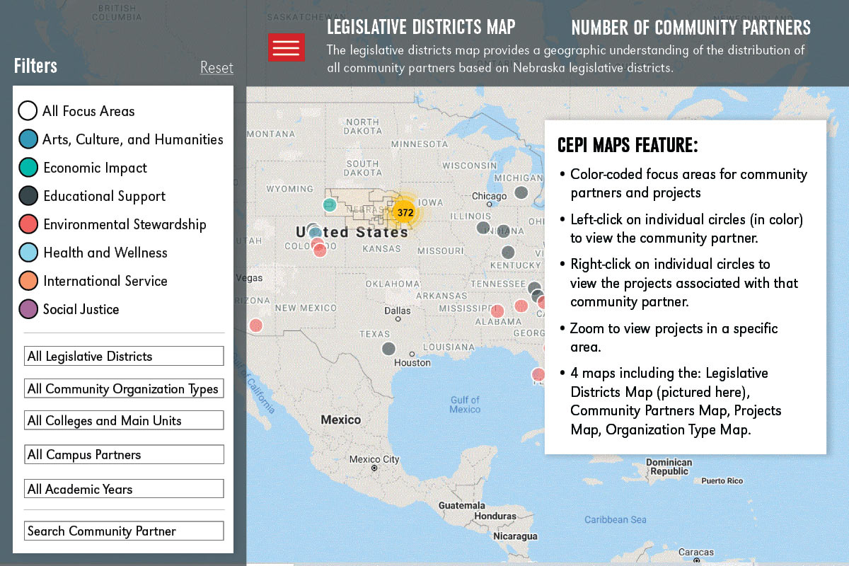 Decorative image displaying the new tool legislative map, with focus areas and key features of maps.