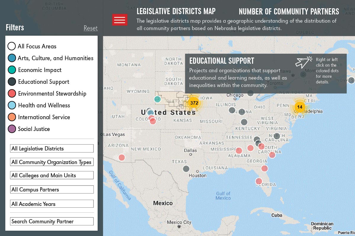 An image displaying one of three CEPI maps, with provided filters and click through direction.