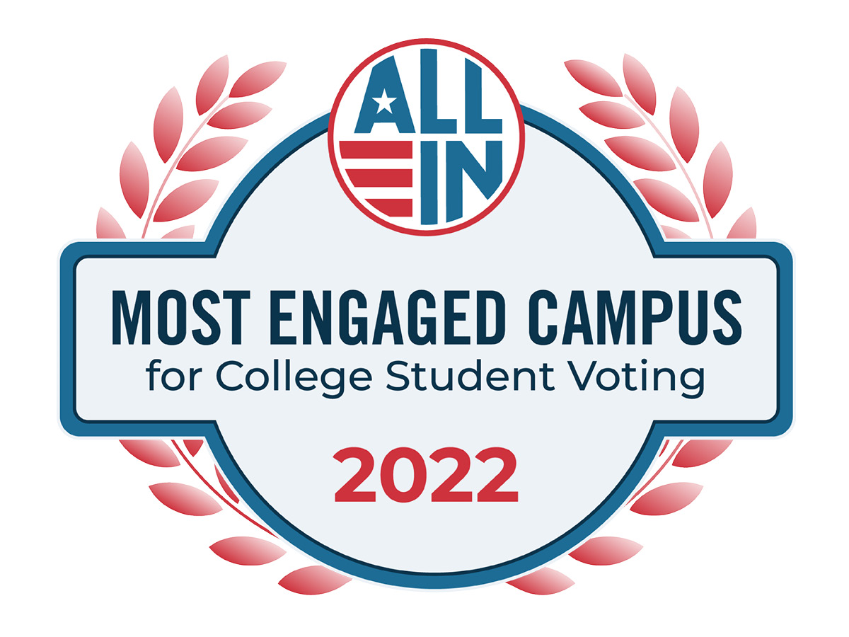 2022 ALL IN Most Engaged Campus for College Student Voting Recognition